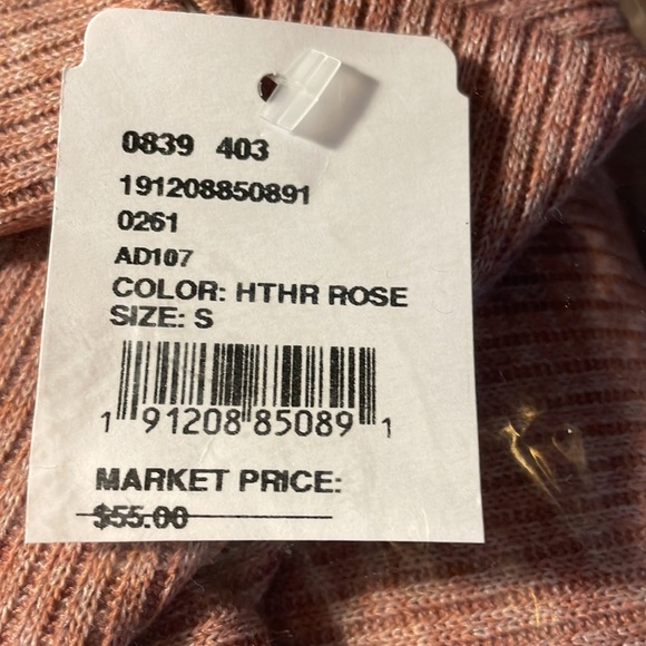 Madwell Bubble SlV Sweater Heather Rose Turtleneck Sight Crop Sz Small S - Picture 4 of 4